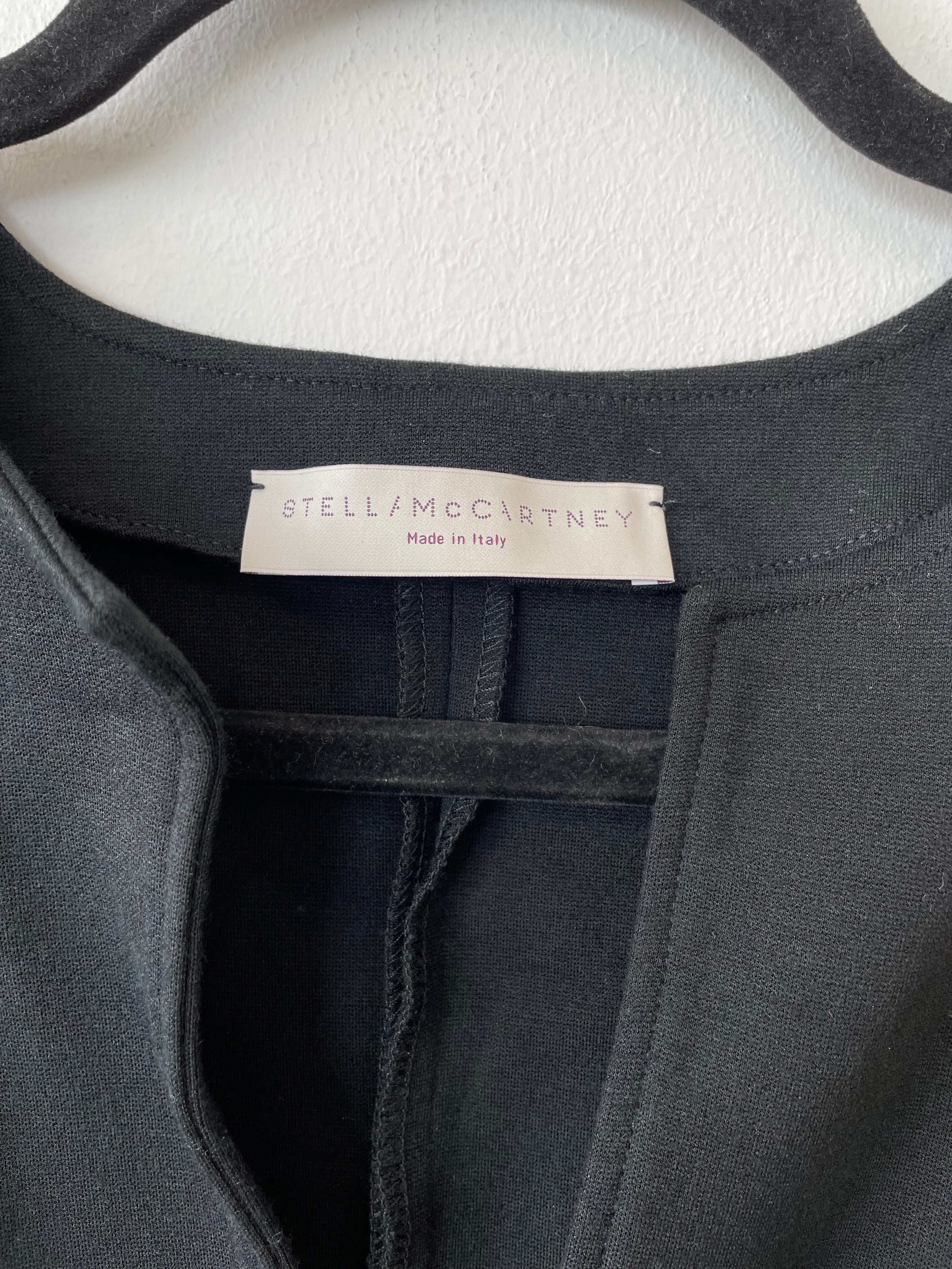 Stella McCartney Tailored Midi Dress Black Size 36 Compact Knit Very Good