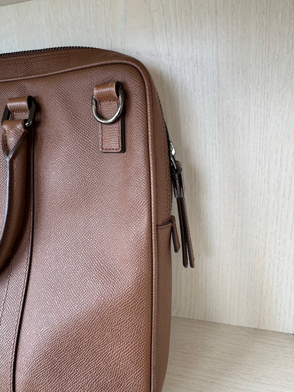 Burberry Leder Aktentasche Braun Medium – Guter Zustand, Staubbeutel, Gurt