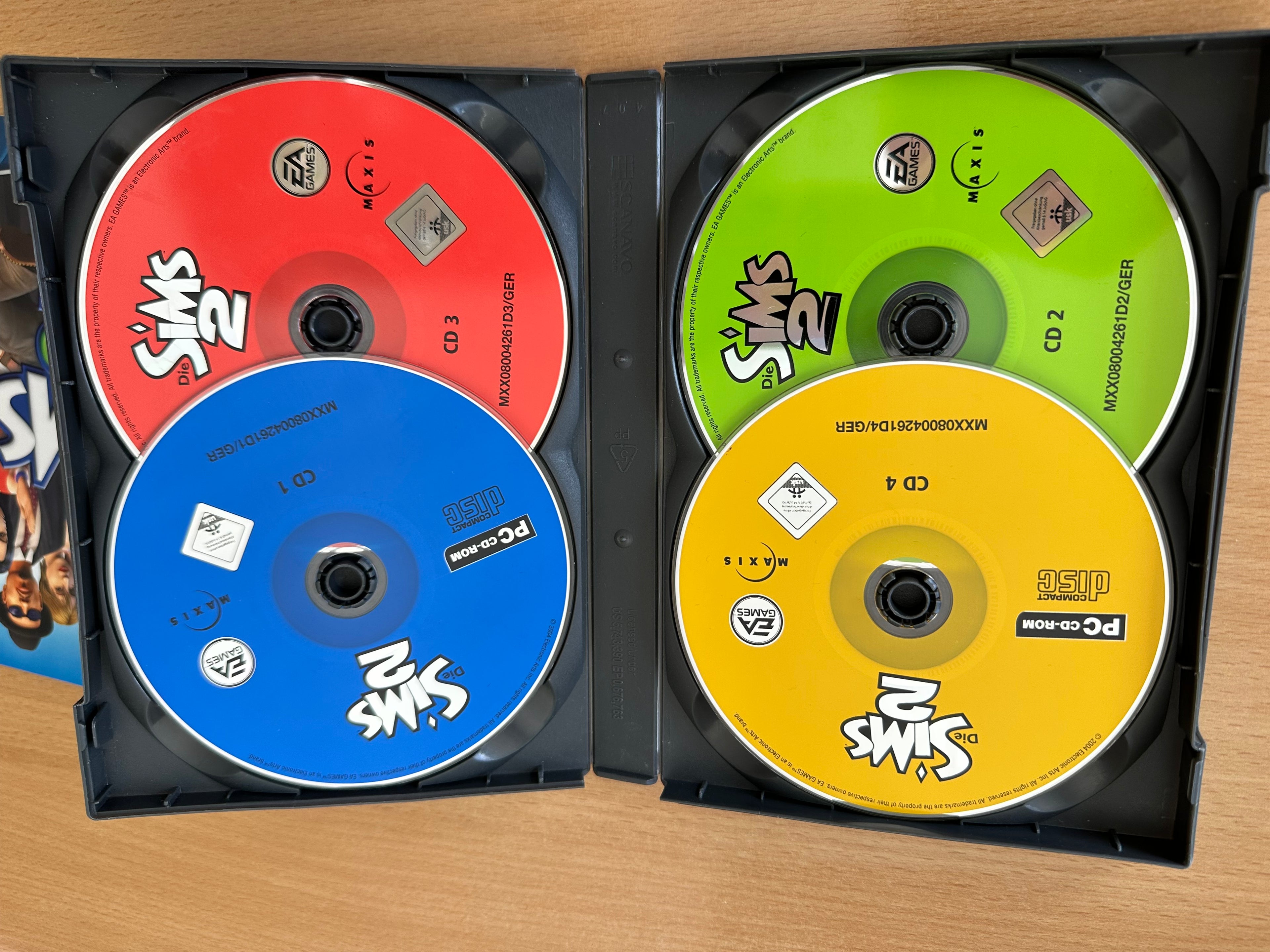 Die Sims 2 (PC, Deutsch) – Komplett 4-CD-Set + Handbuch, guter Zustand