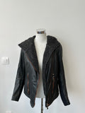 Dèlan 1974 Damen Bikerjacke Schwarz Leder IT 44 / DE 38 Sehr Gut