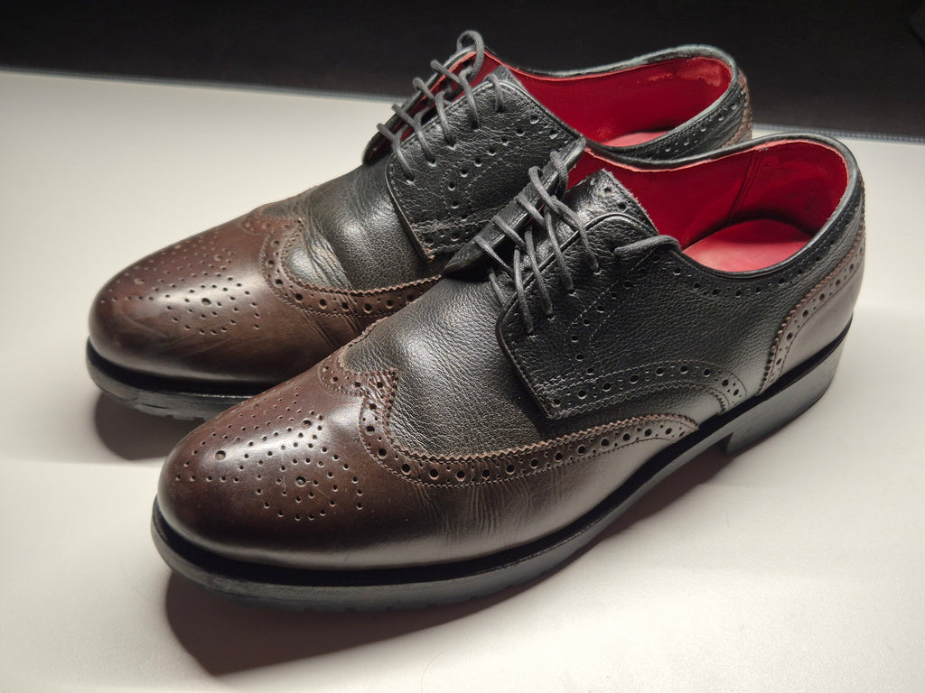 Wellensteyn Goodyear Welted Oxford Brogue Shoes EU 42 UK 8 Dark Brown Leather