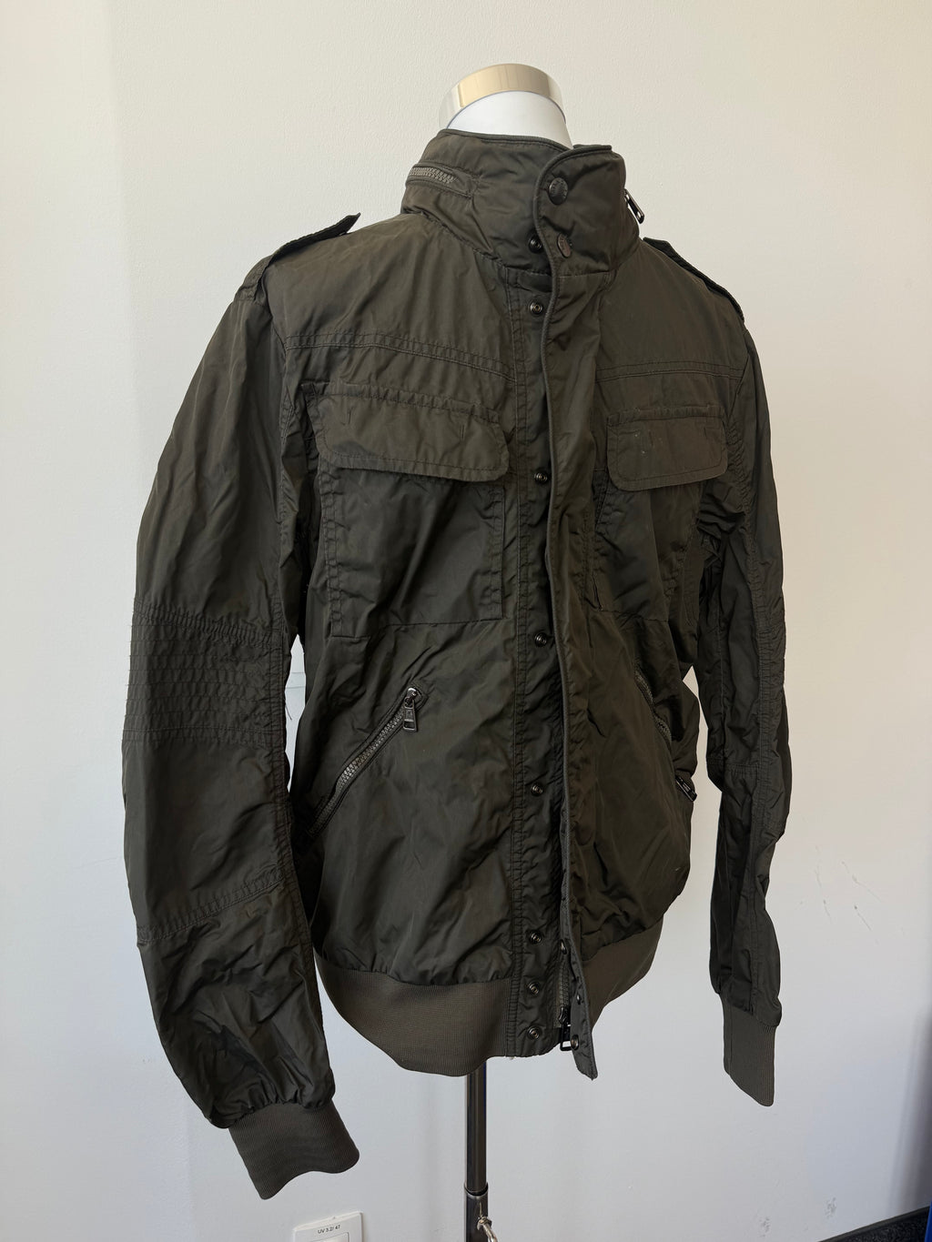 Moncler Lefort Utility Jacket, Military Green, Size 4 (L-XL), Good Condition