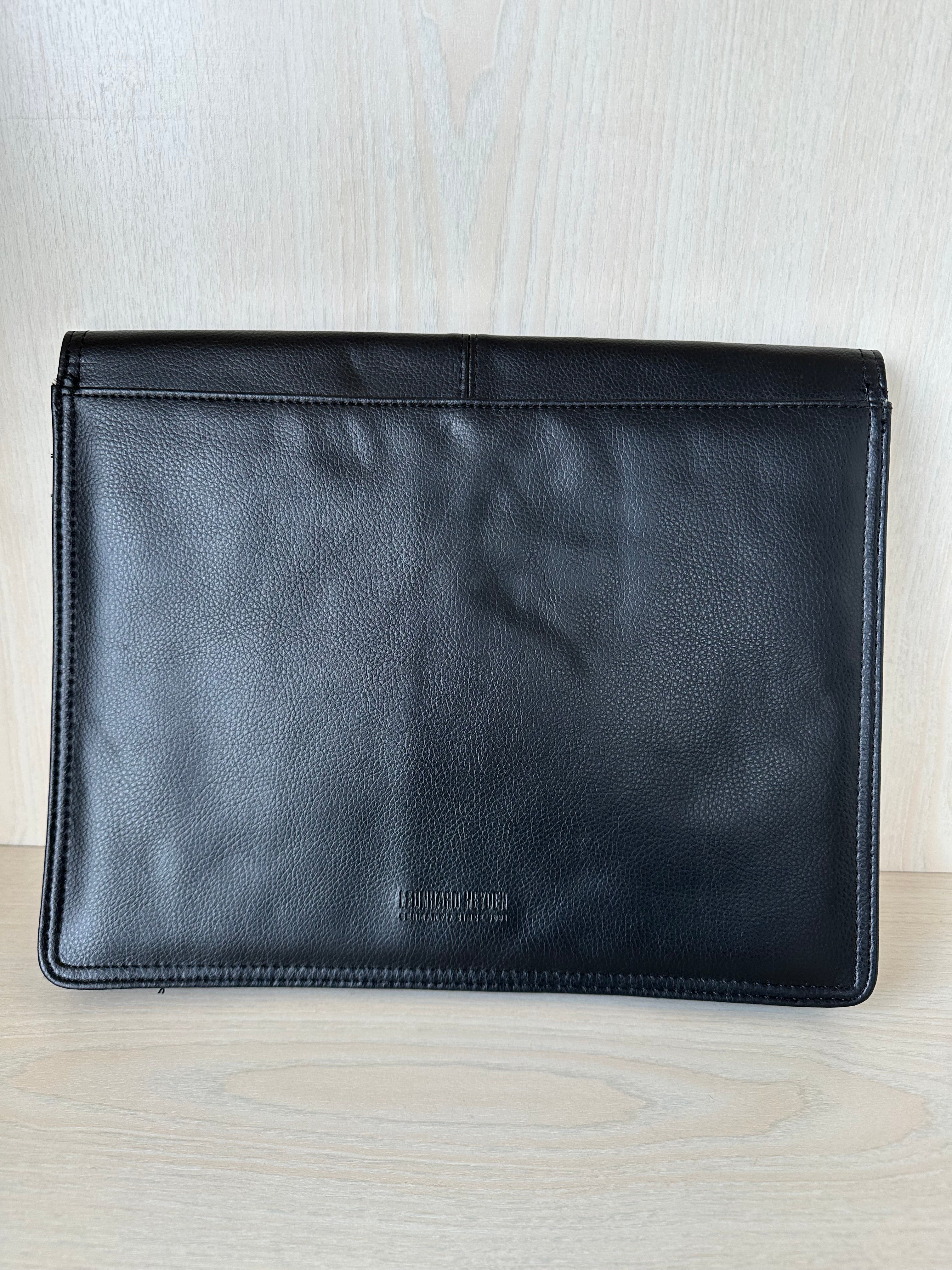 Leonhard Heyden Document Case – Leather, Black, Medium, Very Good Condition