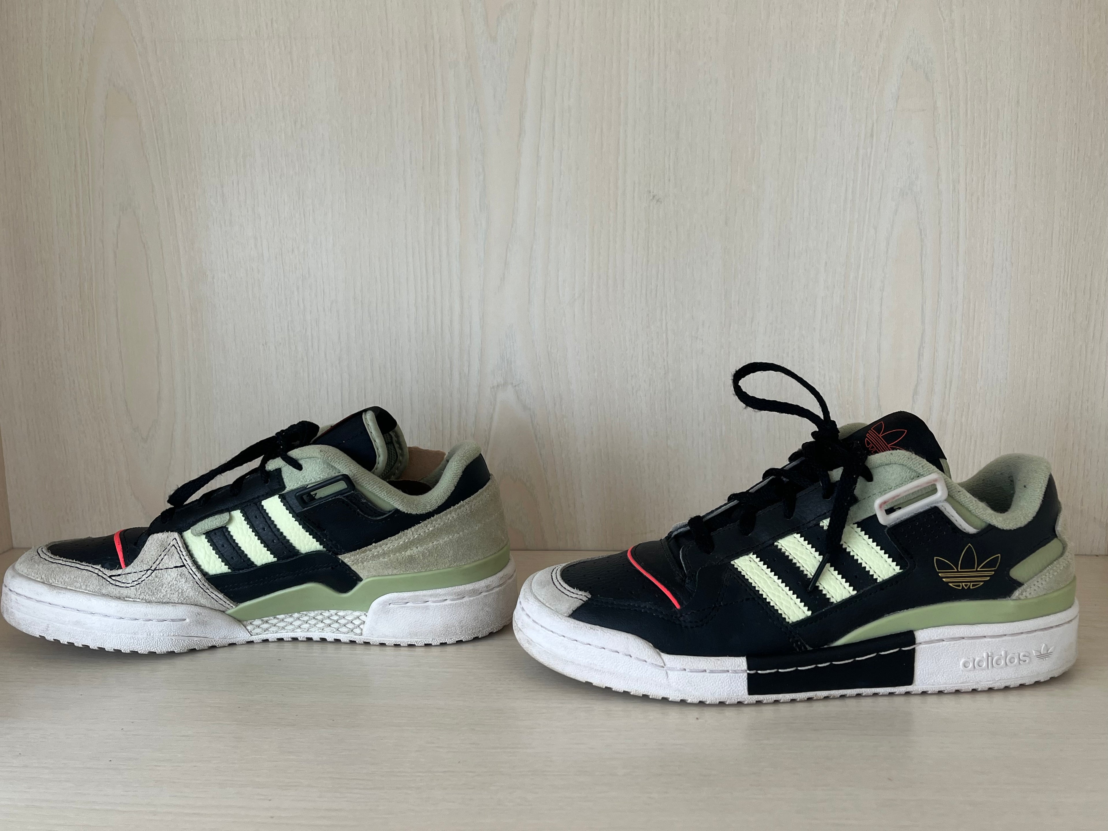 Adidas Forum Exhibit Low GZ0936 Core Black/Almost Lime EU 40⅔ | Guter Zustand