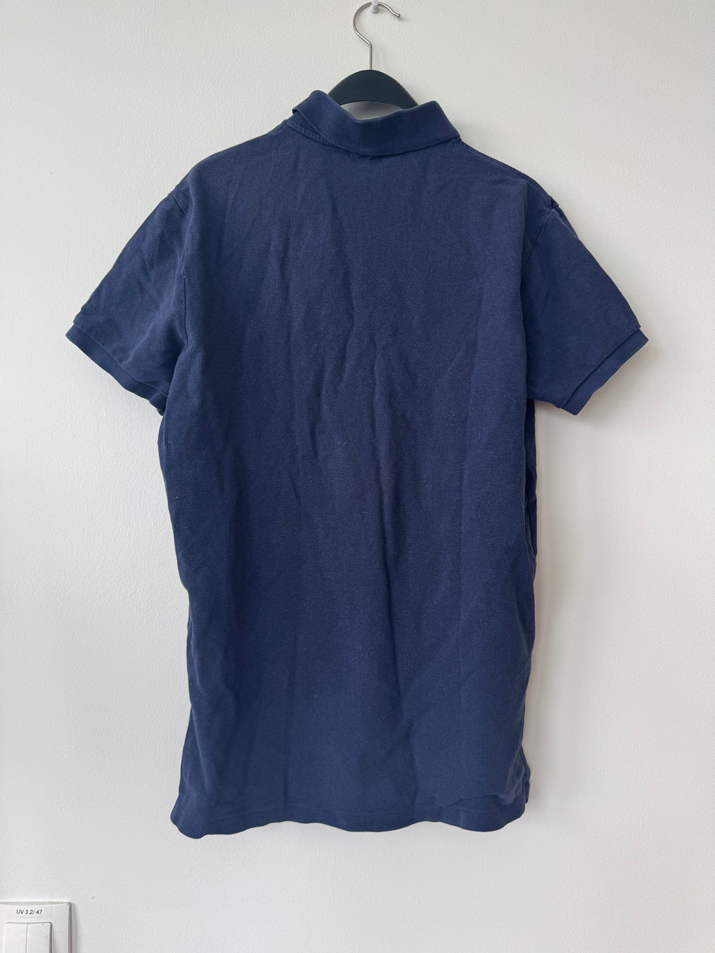 Polo Ralph Lauren Custom Fit Polo Shirt Navy Medium Cotton Good Condition