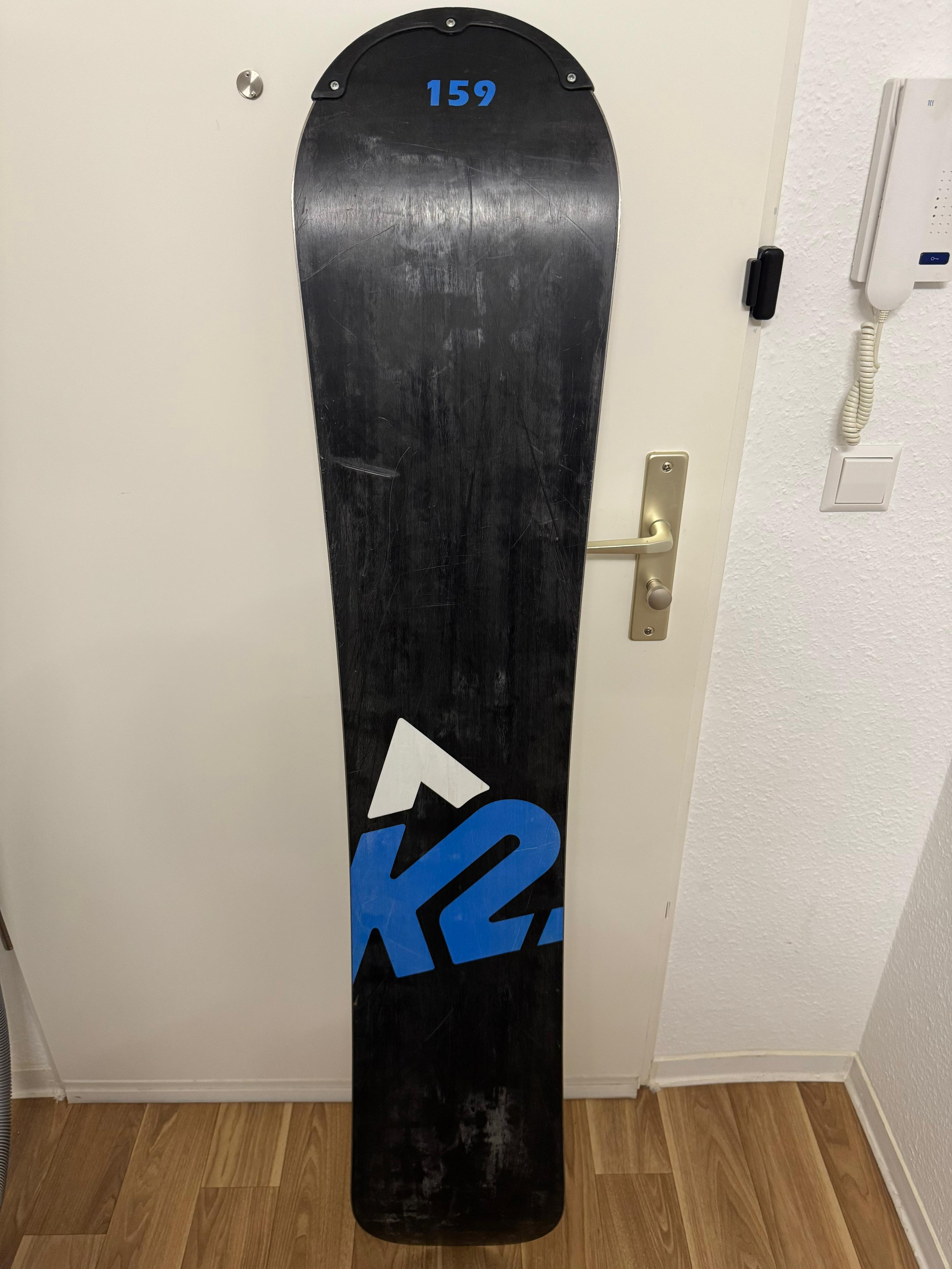 K2 Post Alley Snowboard ~159 cm Black/White/Blue | Park & All-Mountain | Normal Use