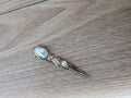 Vintage Brooch – Gold Tone, Rhinestones & Faux Pearls, 7 cm, Good Condition