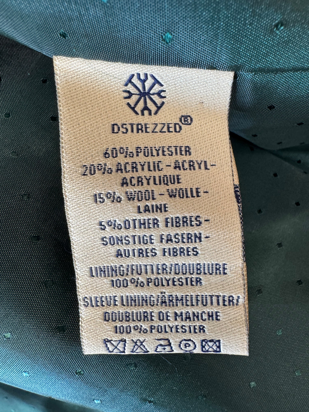 Dstrezzed Tweed Blazer – Braun Herringbone, Größe 2XL, Guter Zustand