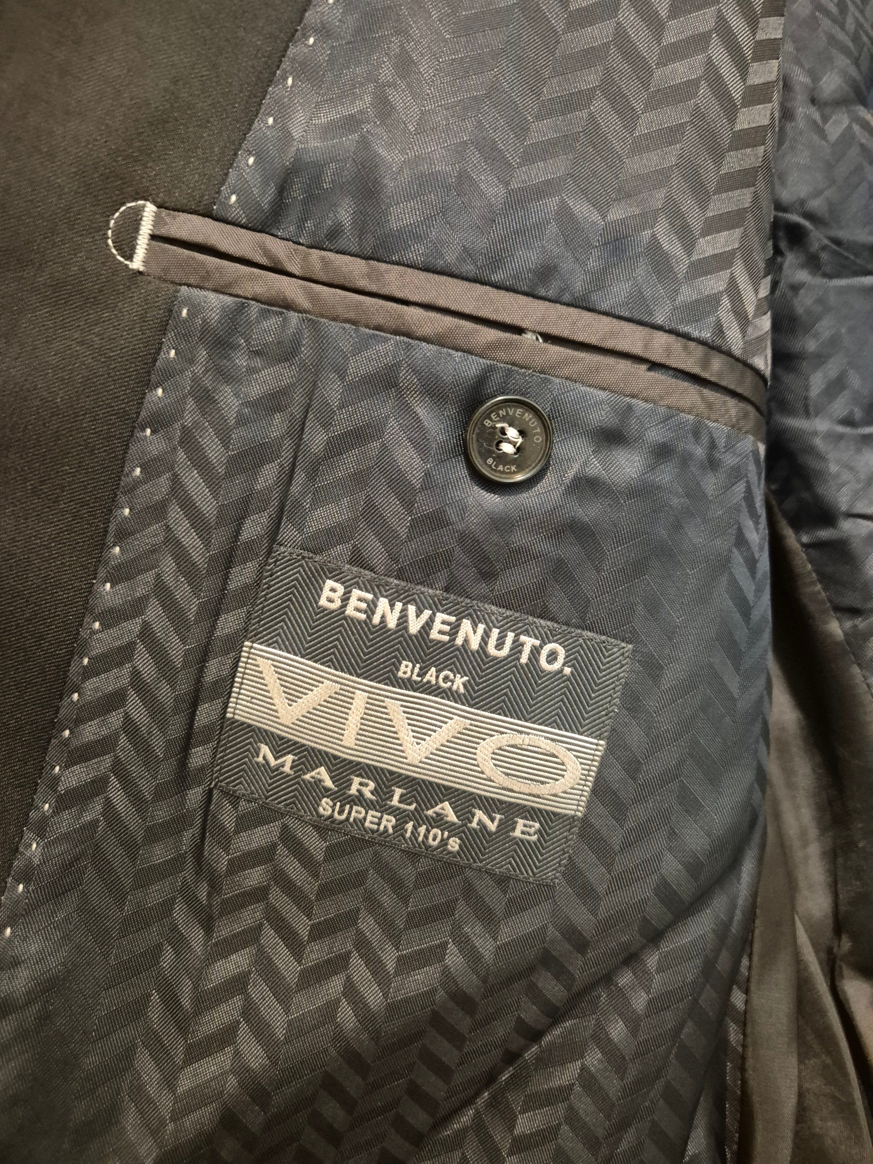 Benvenuto VIVO Blazer Romeo.V | 52 (42R) | Black | Super 110’s Wool | Very Good