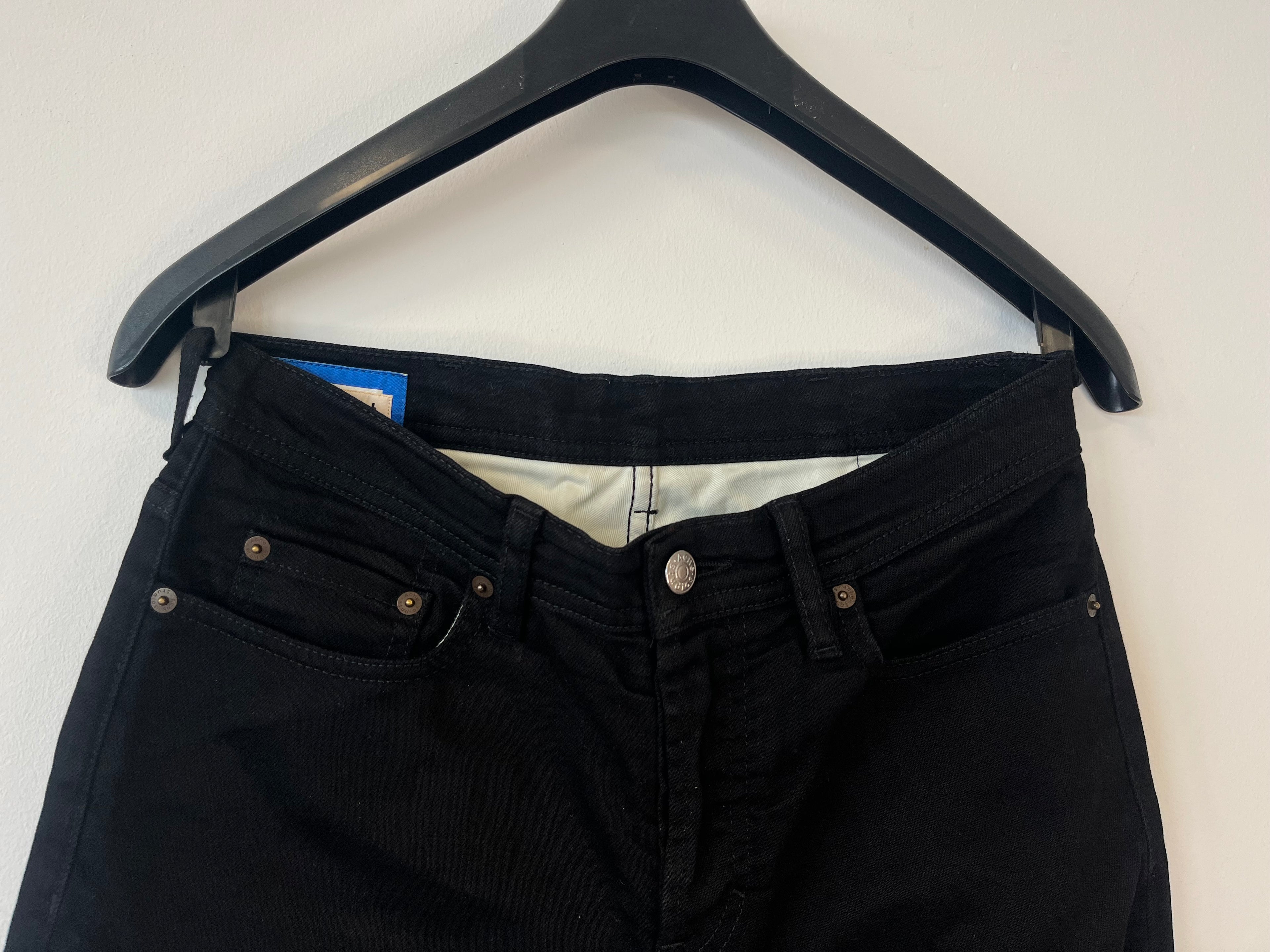 Acne Studios Blå Konst River Stay Black Jeans W29 L32 Schwarz, guter Zustand