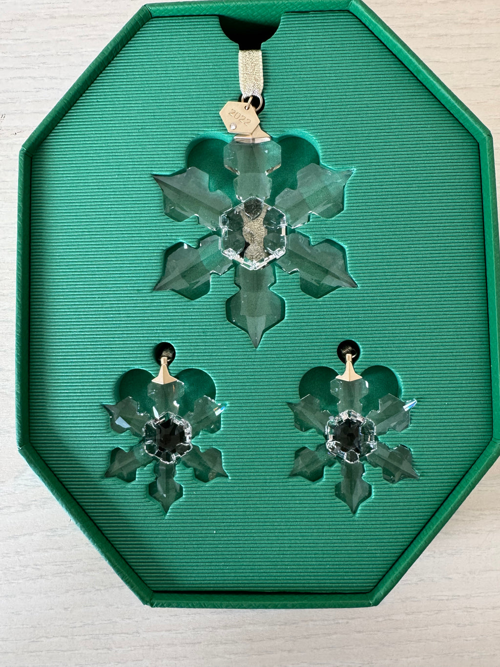 Swarovski Annual Edition Ornament Set | 3-Piece | Boxed | Like New