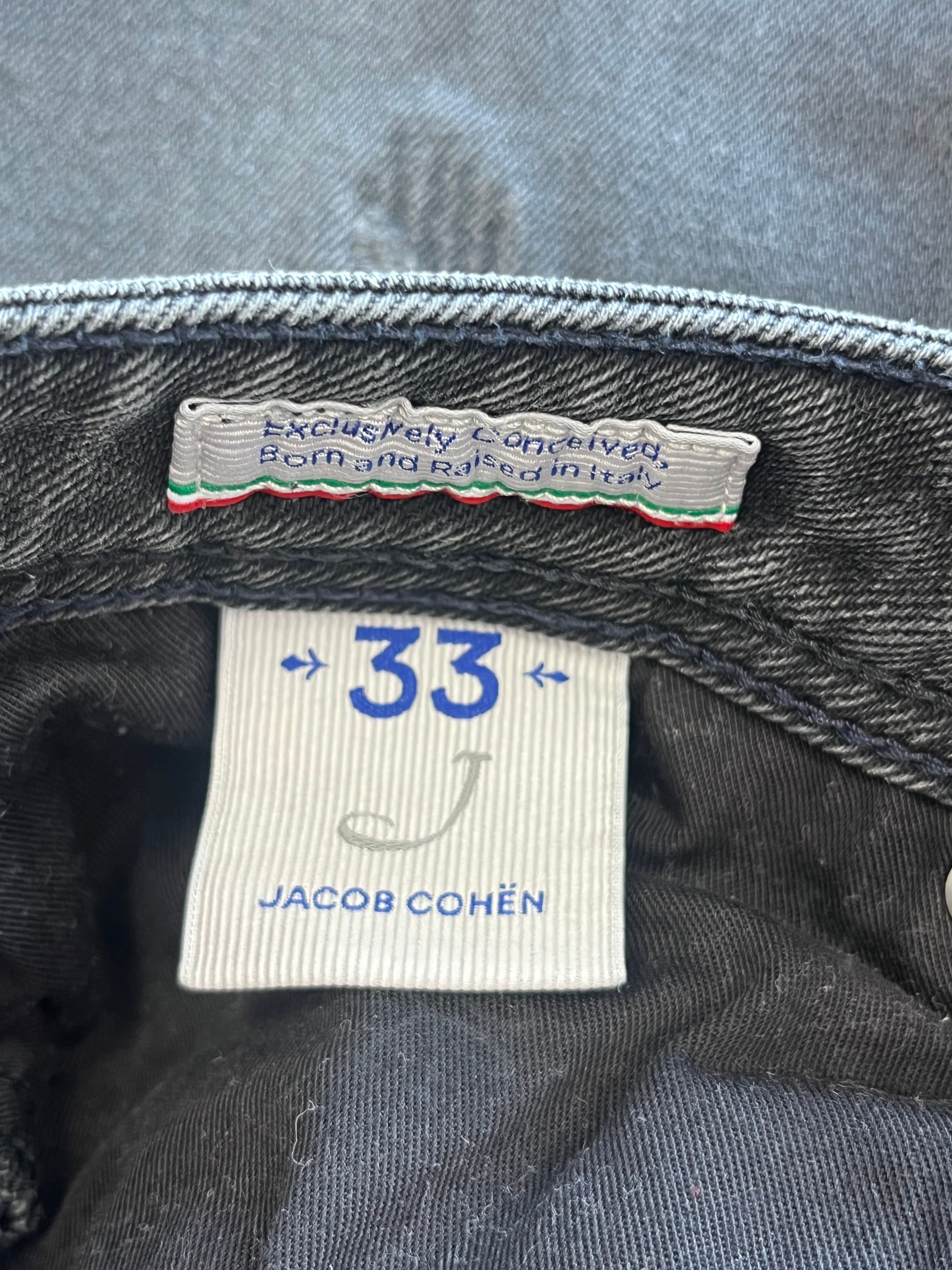 Jacob Cohen Herren Jeans Grau Distressed – Sehr Gut – Made in Italy