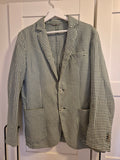 AT.P.CO Men’s Gingham Blazer Green/White EU 50 (L) Cotton-Blend Used