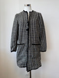Zara Tweed Mantel, EU 40, Schwarz-Weiß, sehr guter Zustand