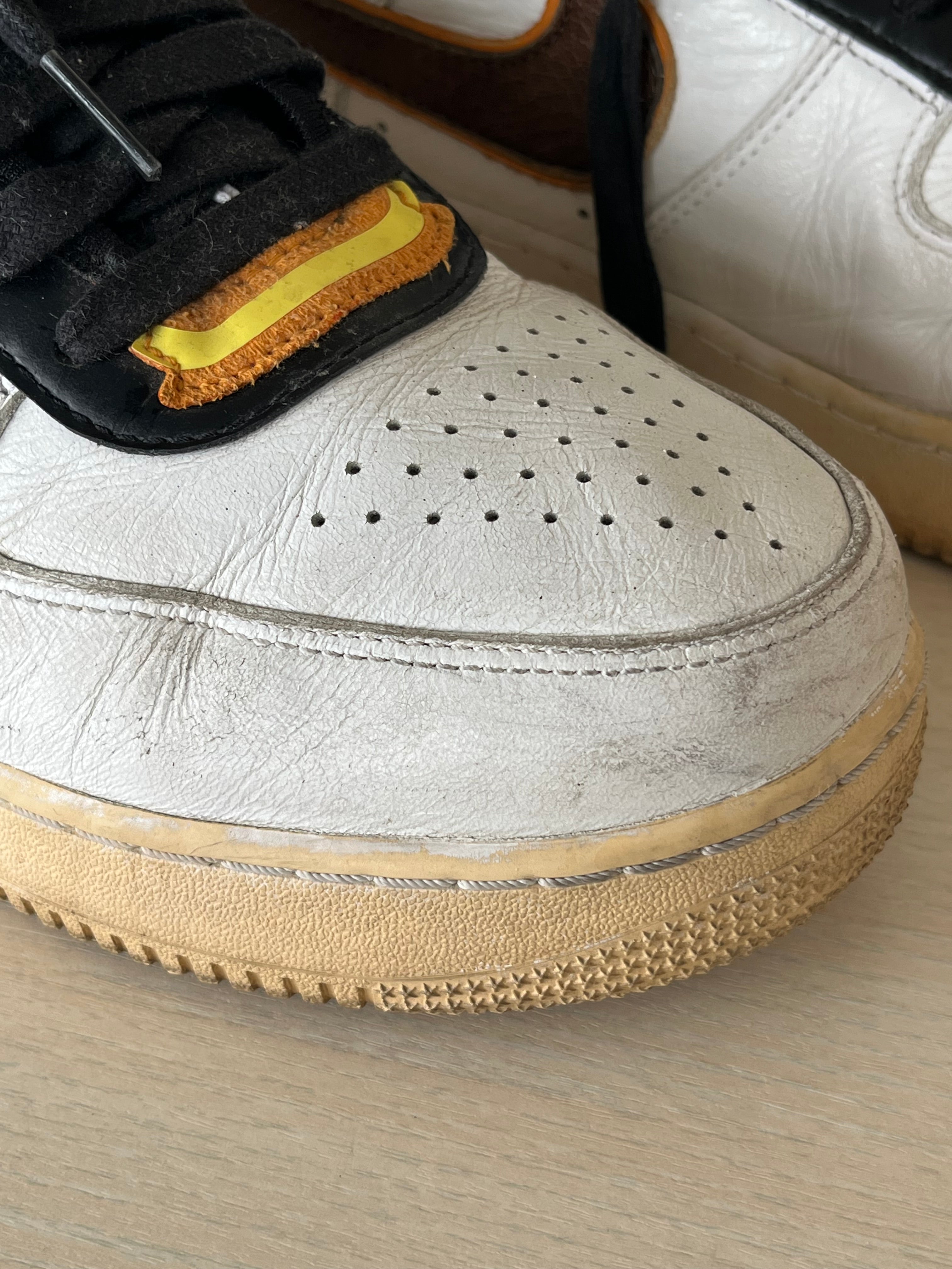 Nike Air Force 1 Low x Riccardo Tisci Weiß/Schwarz/Braun EU 45 Gebraucht