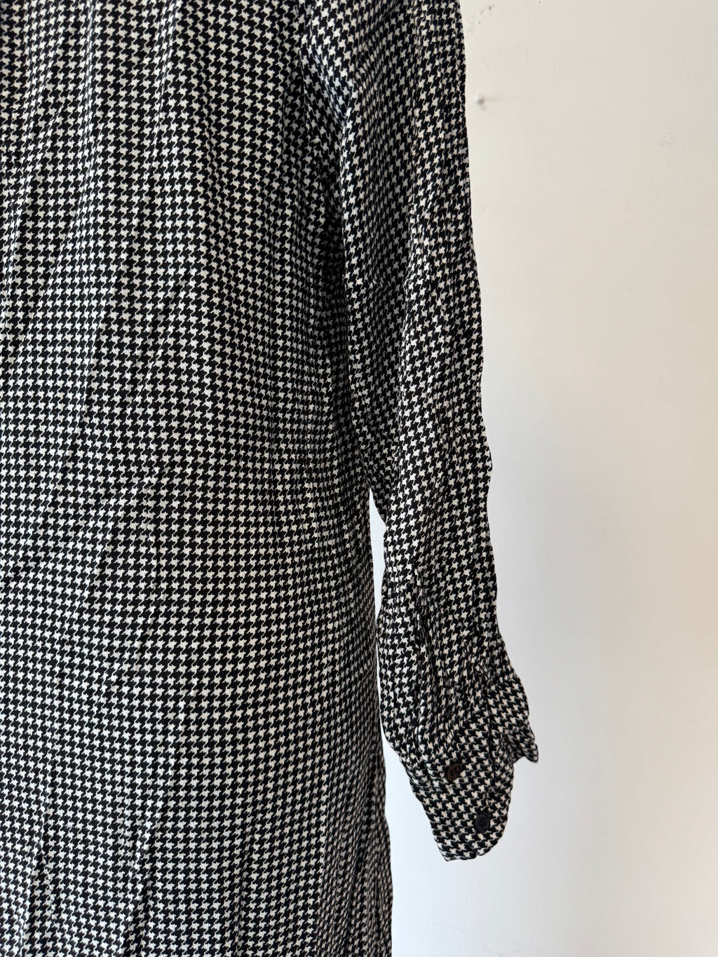 Zara Houndstooth Maxi Dress, Black/White, Size M, Very Good Condition