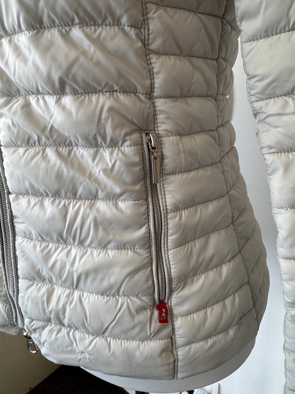Frieda & Freddies Puffer Jacket – Women, Size S, Light Grey, Very Good