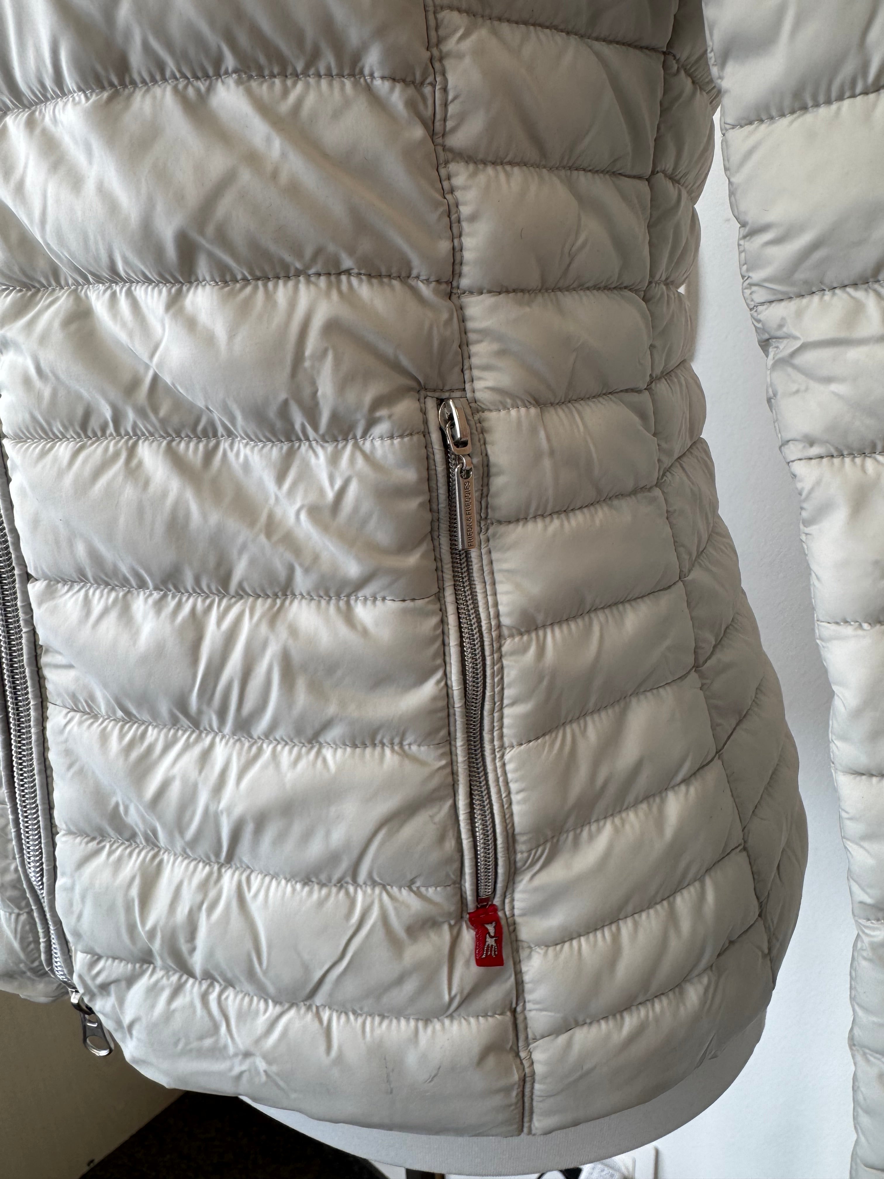 Frieda & Freddies Puffer Jacket – Women, Size S, Light Grey, Very Good