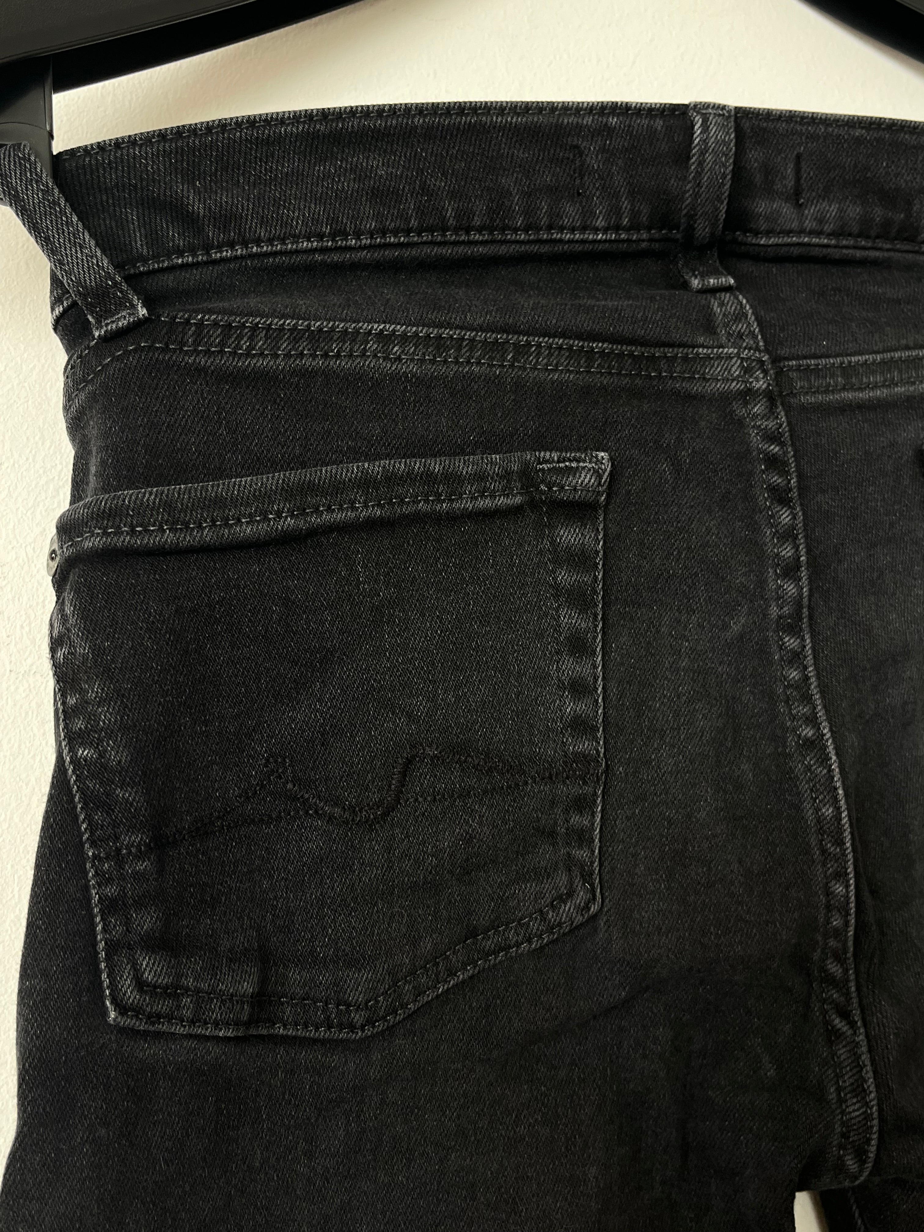 7 For All Mankind Damen Skinny Jeans Charcoal Black W24 Sehr Gut