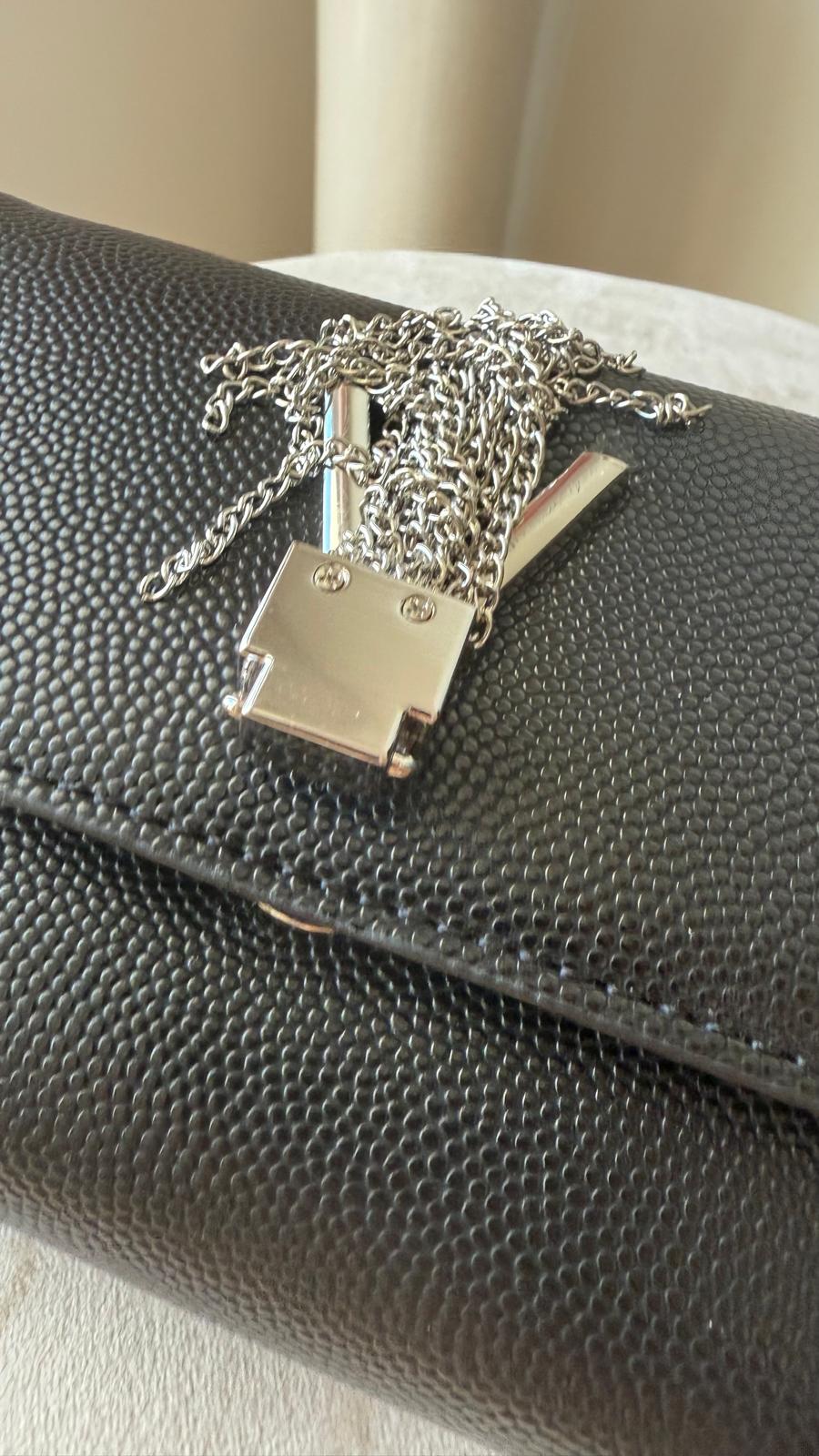 Valentino Divina Crossbody Bag | Black Faux Leather | Good Condition