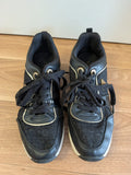 Guess “Jolies” Black & Gold Sneakers Women US 6.5 / EU 38 Good Condition