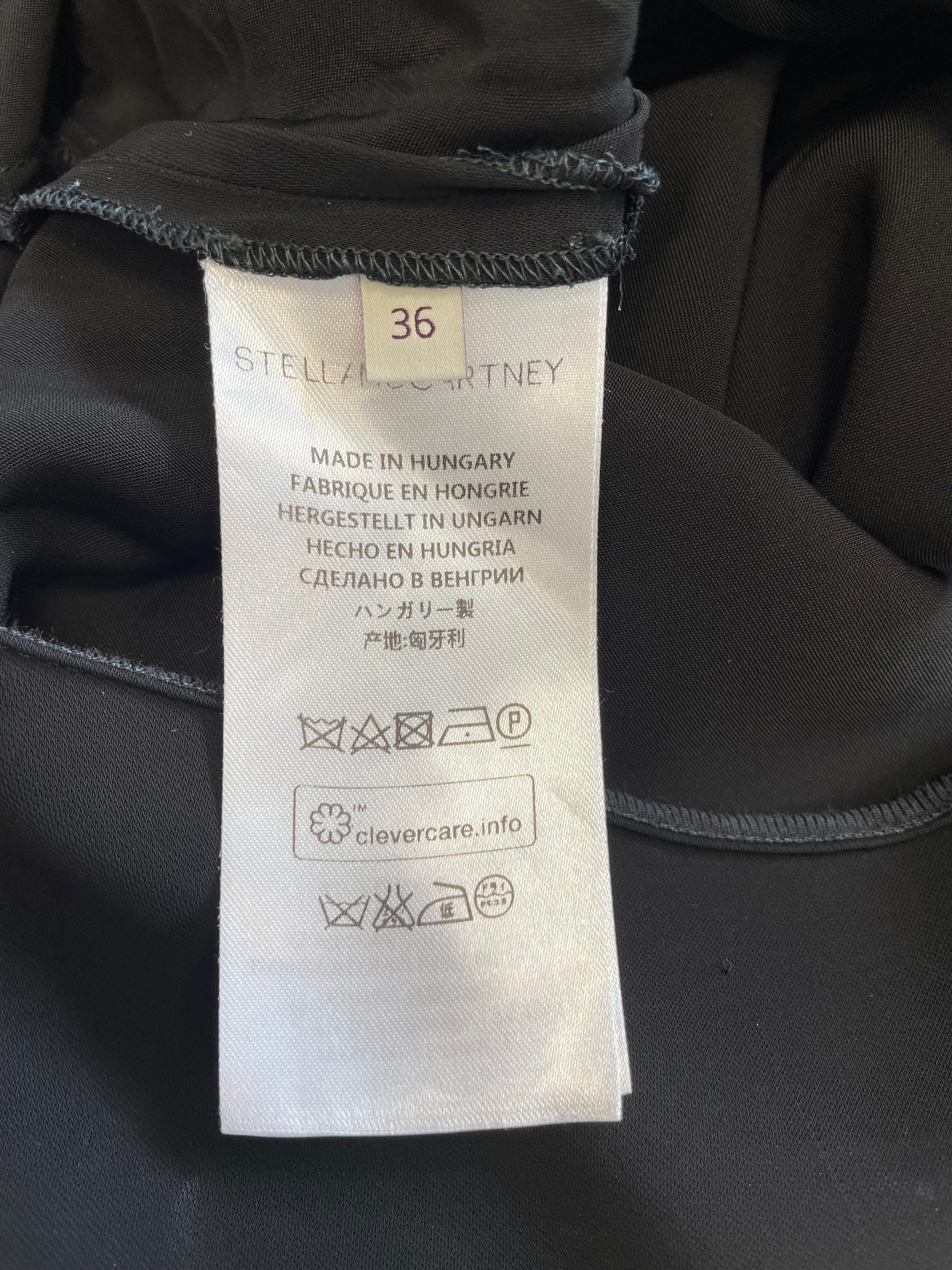 Stella McCartney Elbow Sleeve Dress – Black, Size 36, Very Good Condition