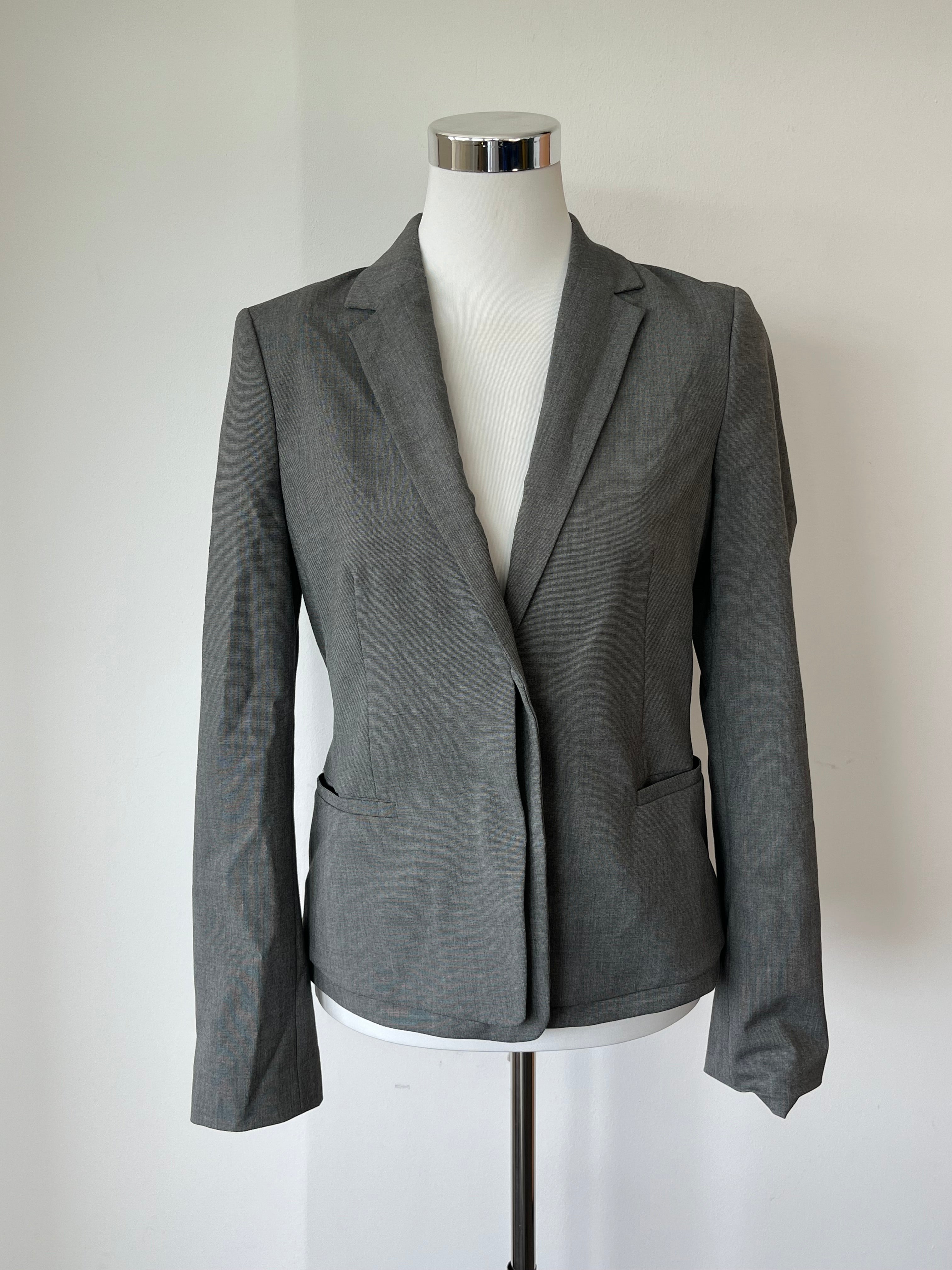 Mexx Metropolitan Women’s Blazer | Size M | Grey | Wool Blend | Very Good