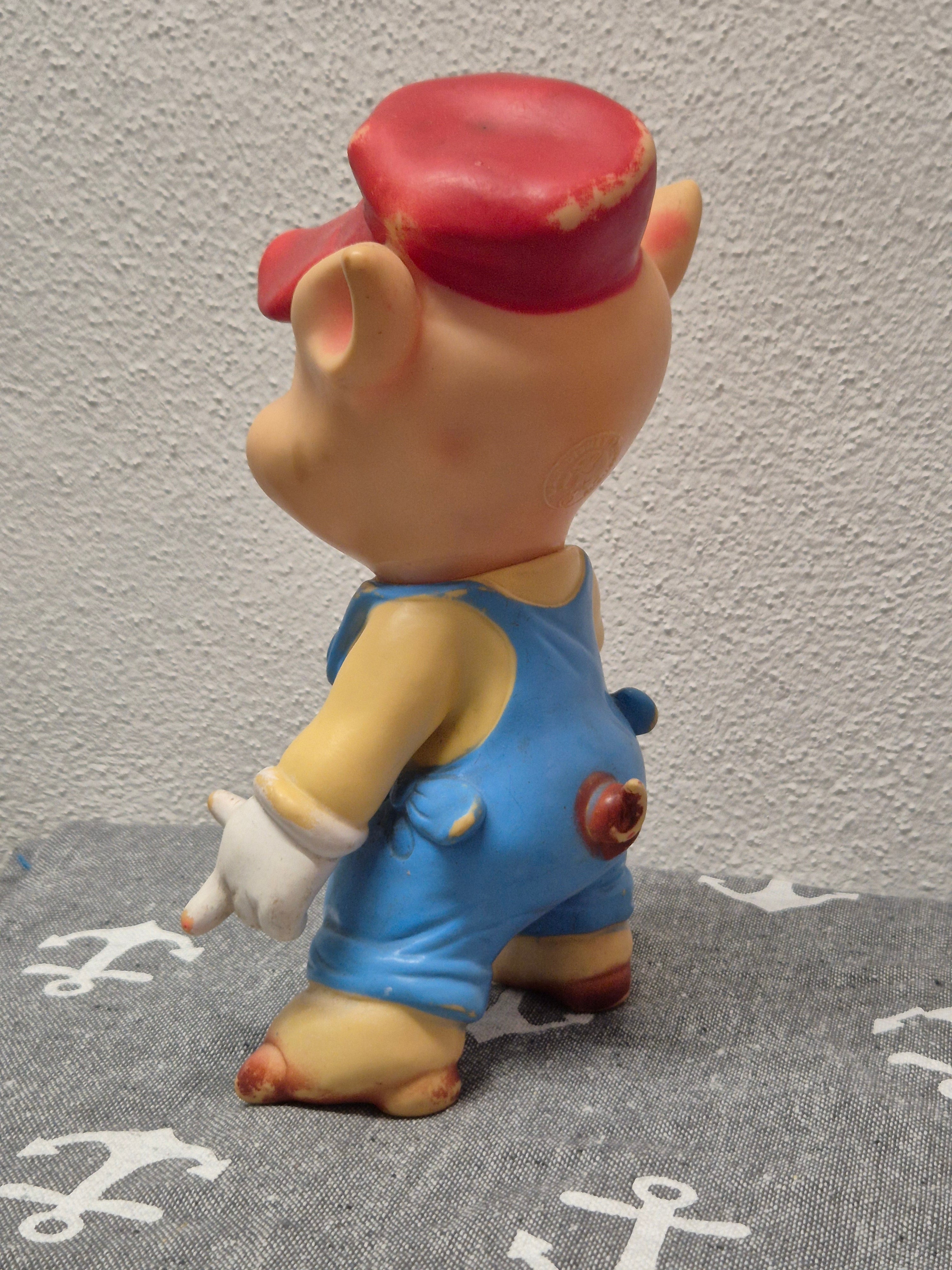 Vintage Disney Ledra Practical Pig Squeak Toy 25cm Multicolor Good Condition