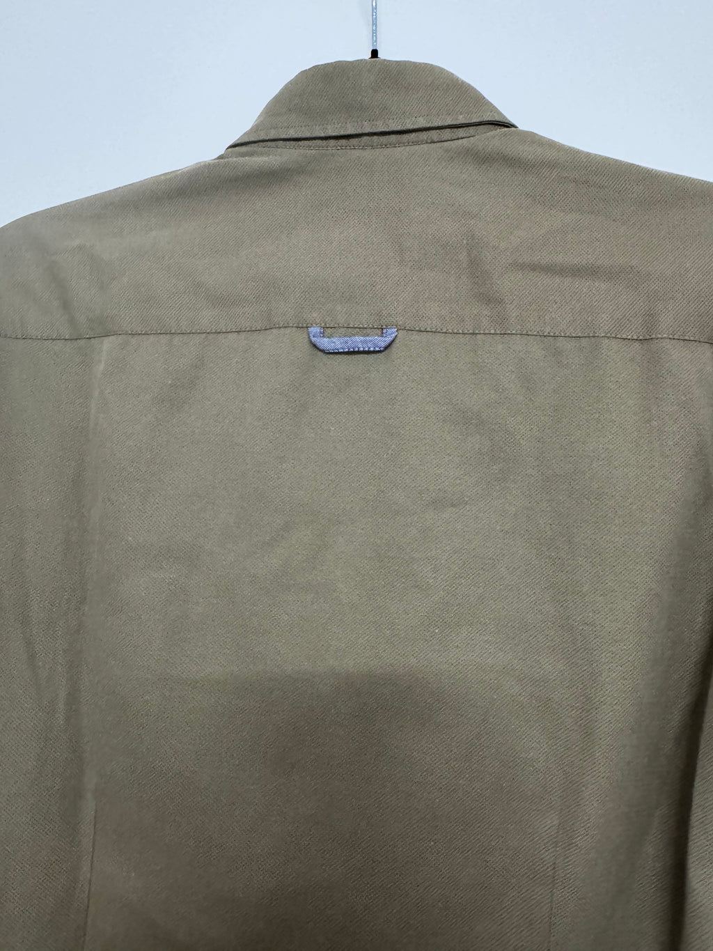Beige Dash & Dot Slim-Fit Shirt, Size M, Cotton Blend, Normal Use