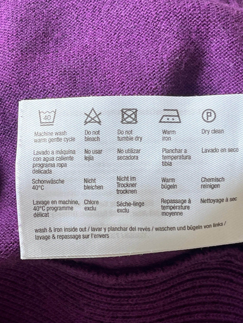 Esprit Sweaterkleid – Lila, XS, Wollmischung, Sehr guter Zustand