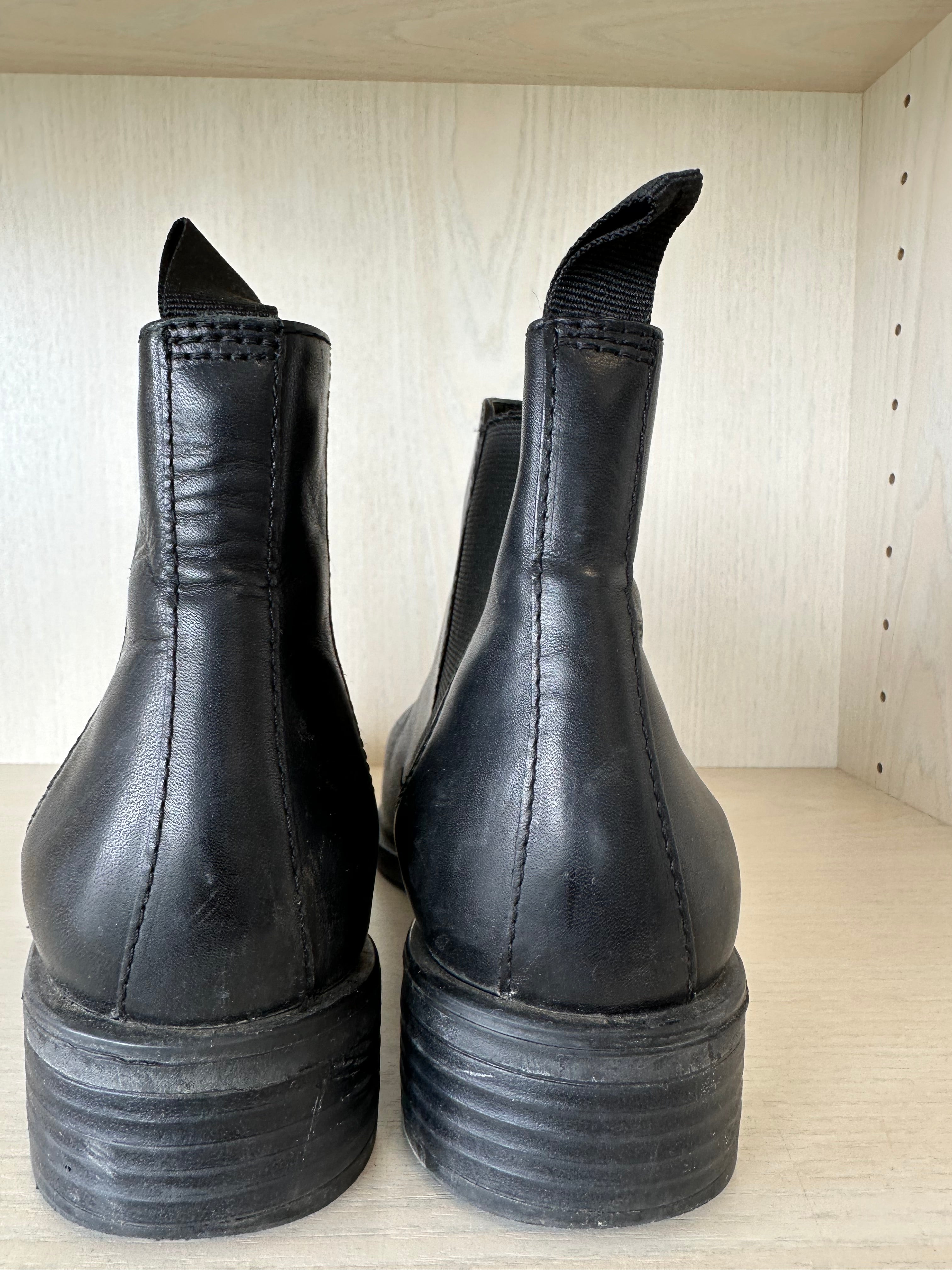 Vagabond Officer Chelsea Boots – Schwarz Leder, Größe EU 37, Gebraucht