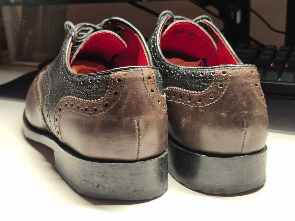 Wellensteyn Goodyear Welted Oxford Brogue Shoes EU 42 UK 8 Dark Brown Leather