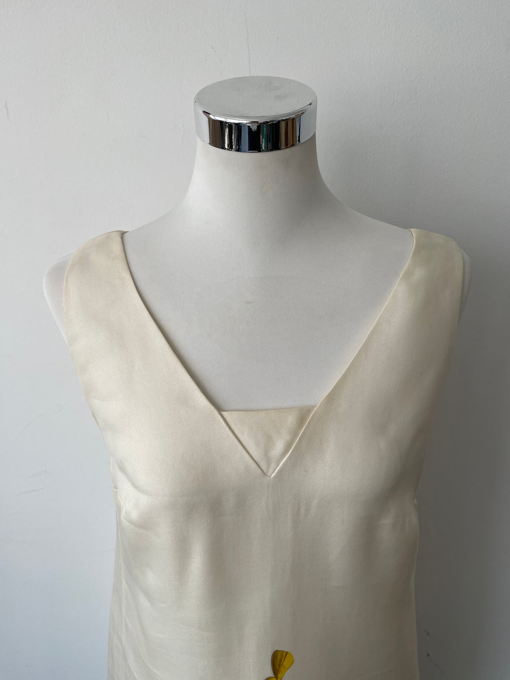 Giambattista Valli Shift Dress IT 44 Silk White Yellow Floral