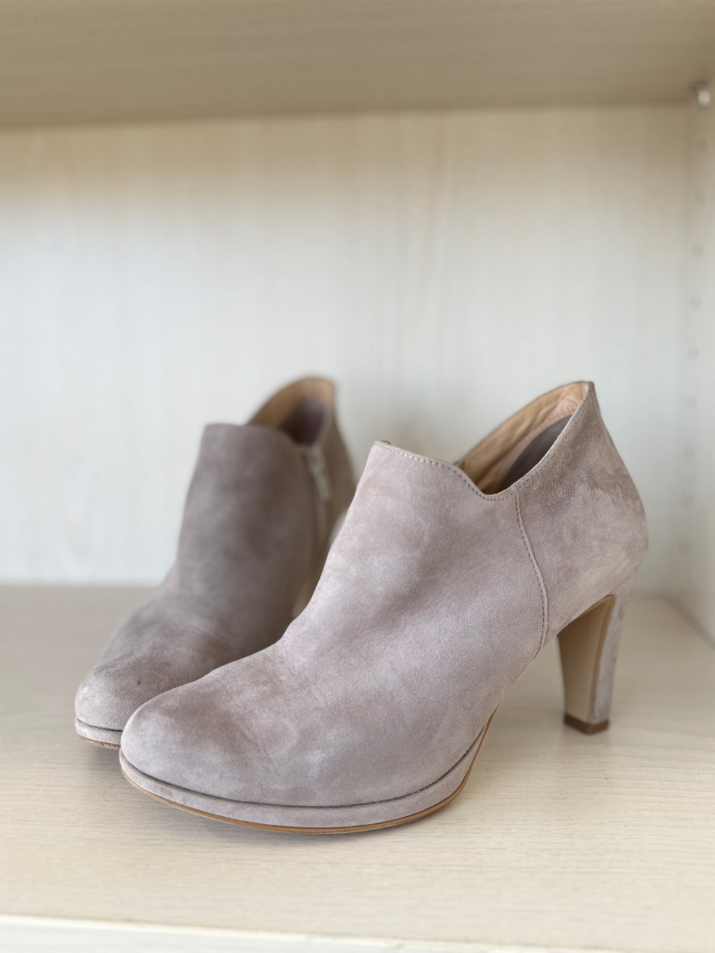 Paul Green Ankle Boots – Wildleder, Taupe, Gr. 38, Guter Zustand