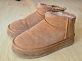 UGG Classic Ultra Mini Boots Chestnut EU 39 Suede Poor Condition