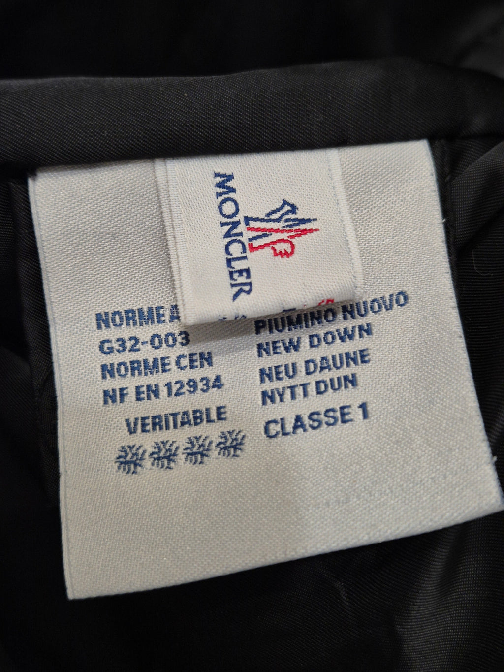 Moncler Flammette Down Coat – Black, Size M, Good Condition