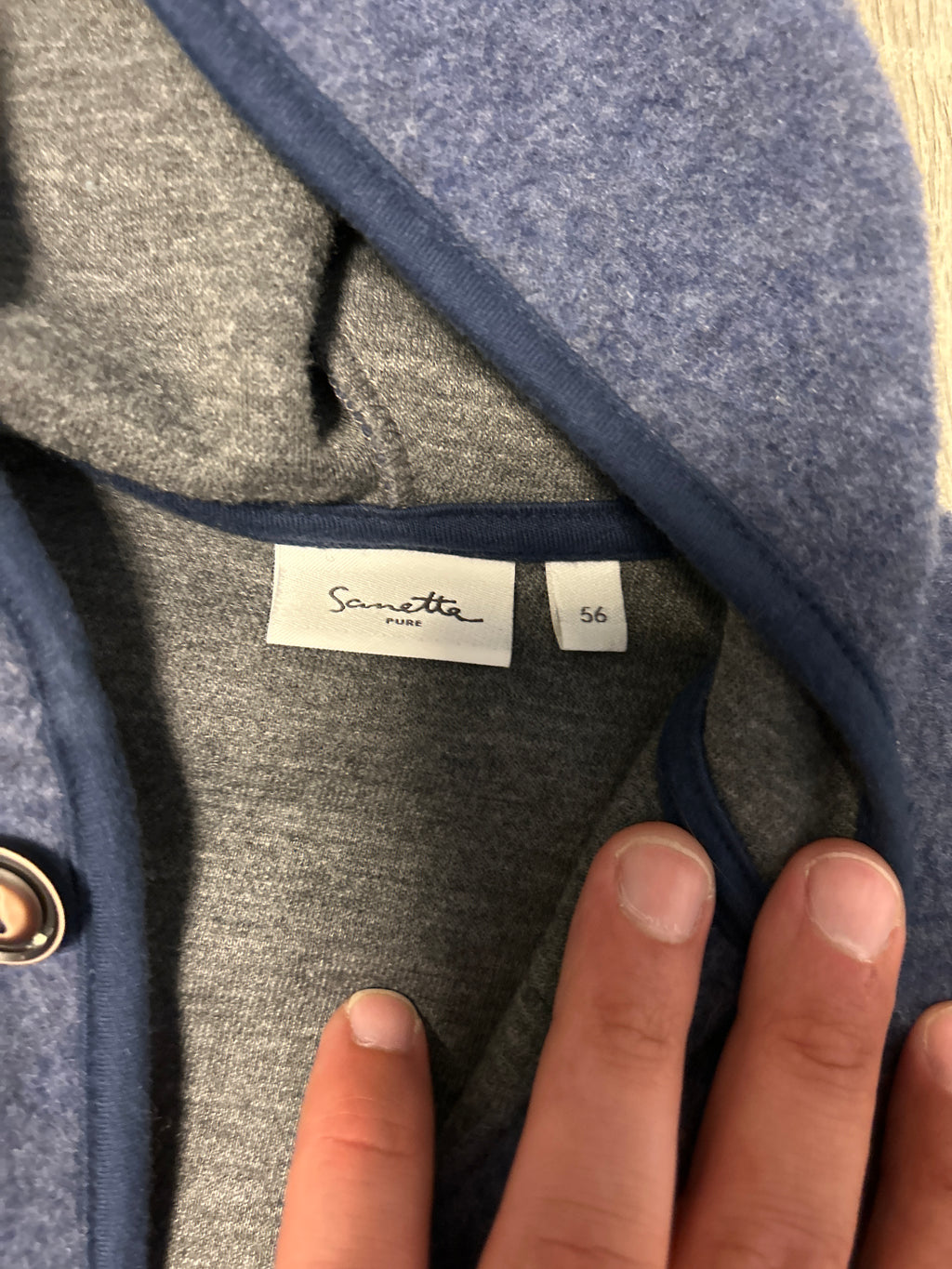 Sanetta PURE Wollfleece Overall 56 Blau Melange – Wie Neu