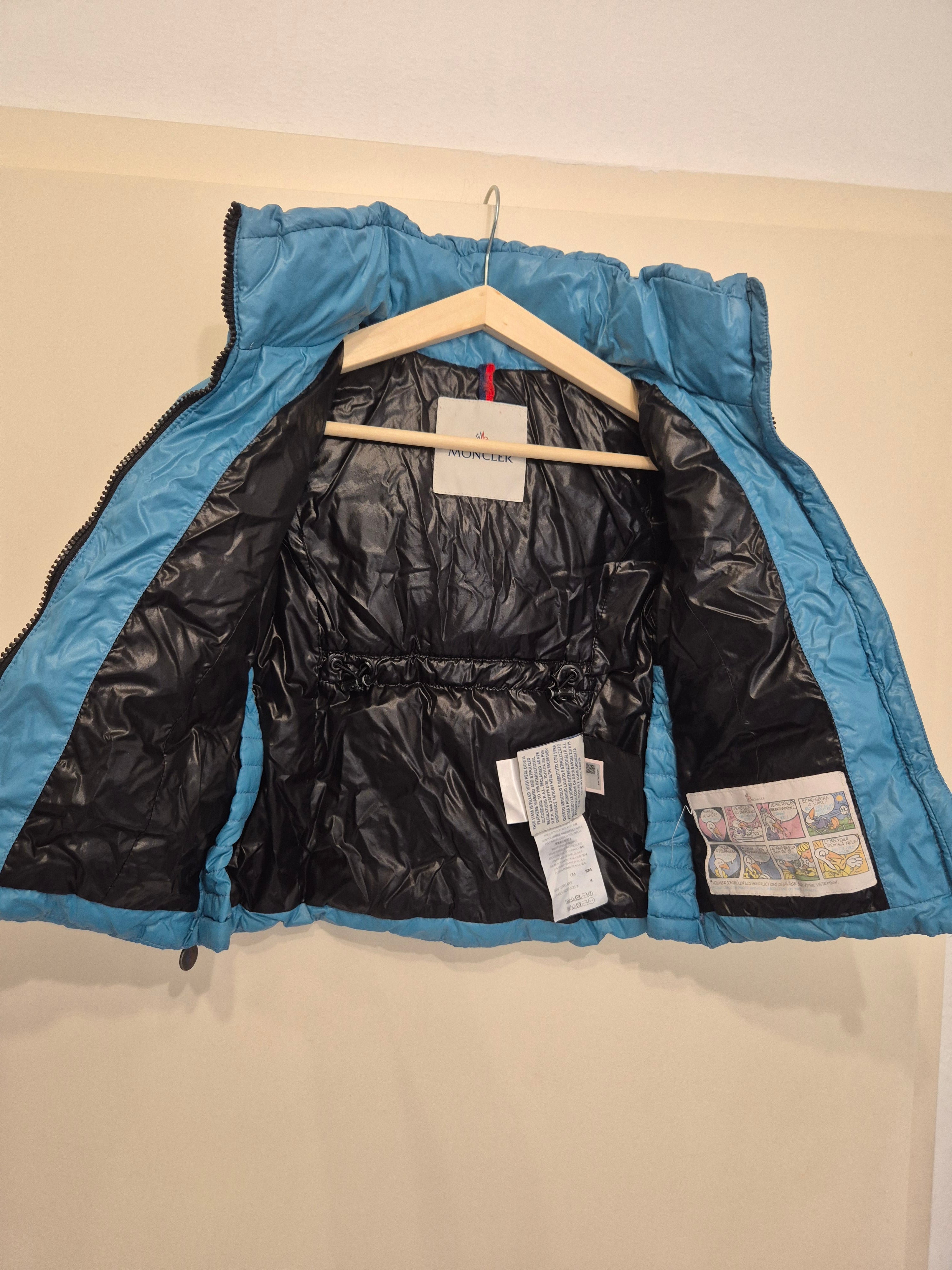 Moncler Enfant Daunenjacke 104 cm Blau, Guter Zustand