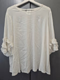 0039 ITALY Oversize Tunika/Bluse – Weiß, XL (EU 46, UK 18), Sehr gut