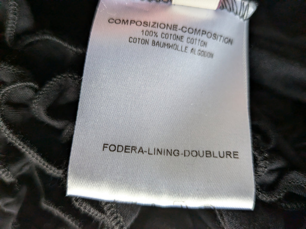 Stella McCartney Ruffle-Hem Minikleid – Schwarz, Gr. 36, 100% Baumwolle, Top