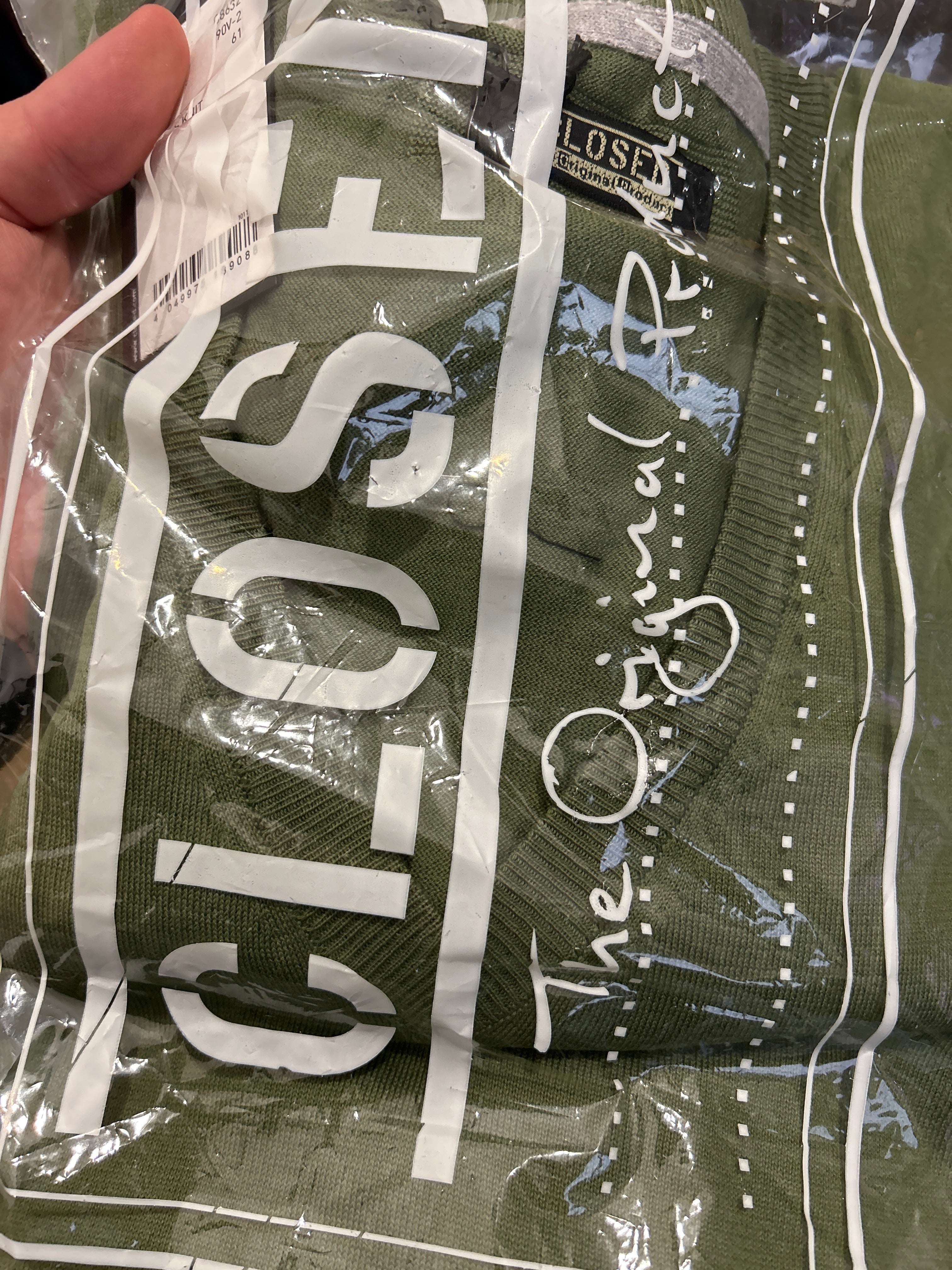 NEU & OVP! CLOSED Herren Strickpullover | Größe M | Salbeigrün | C86327