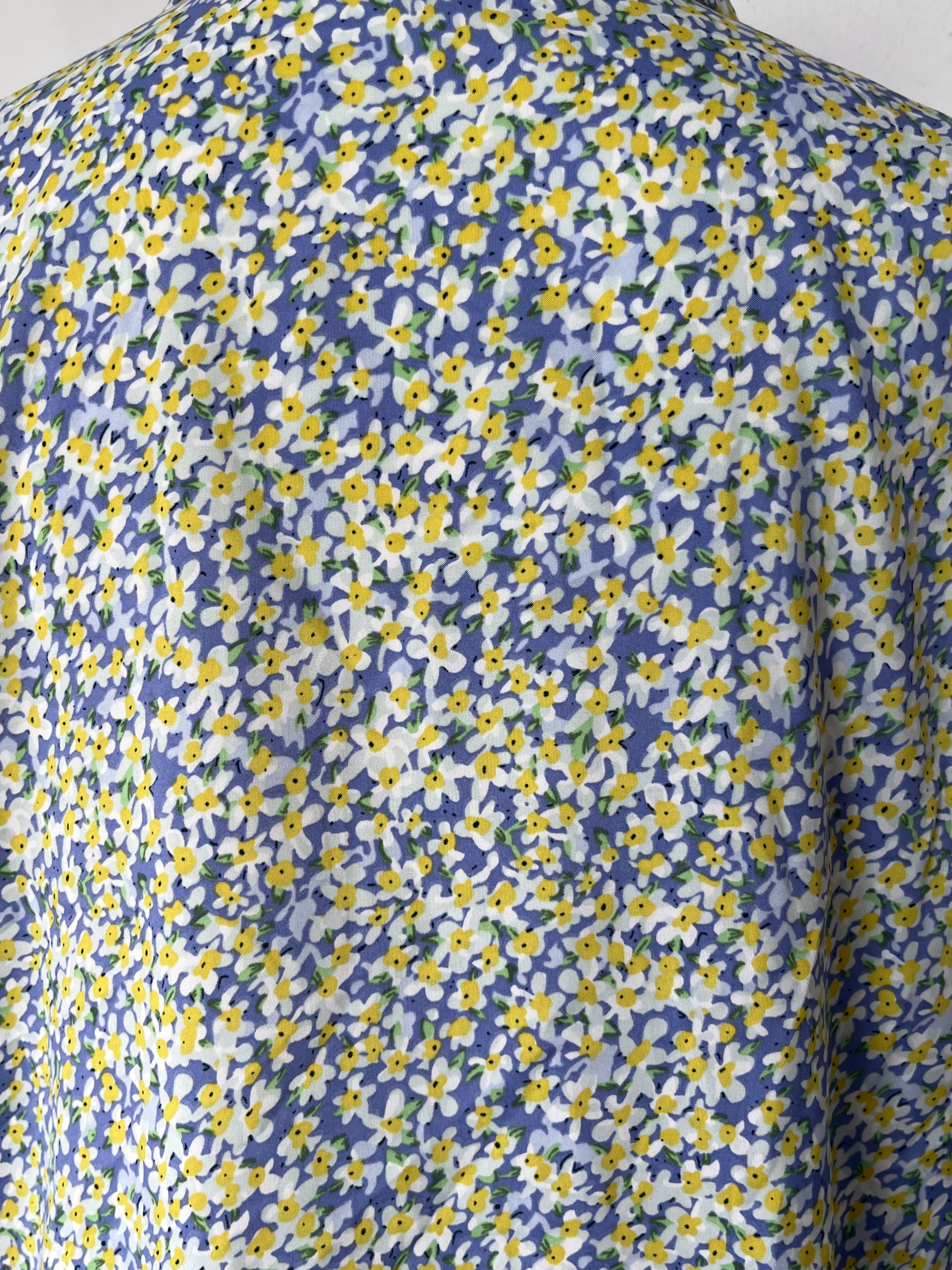 Marc Lauge Daisy Kleid, M, Blau/Gelb, 100% Viskose, Wie Neu