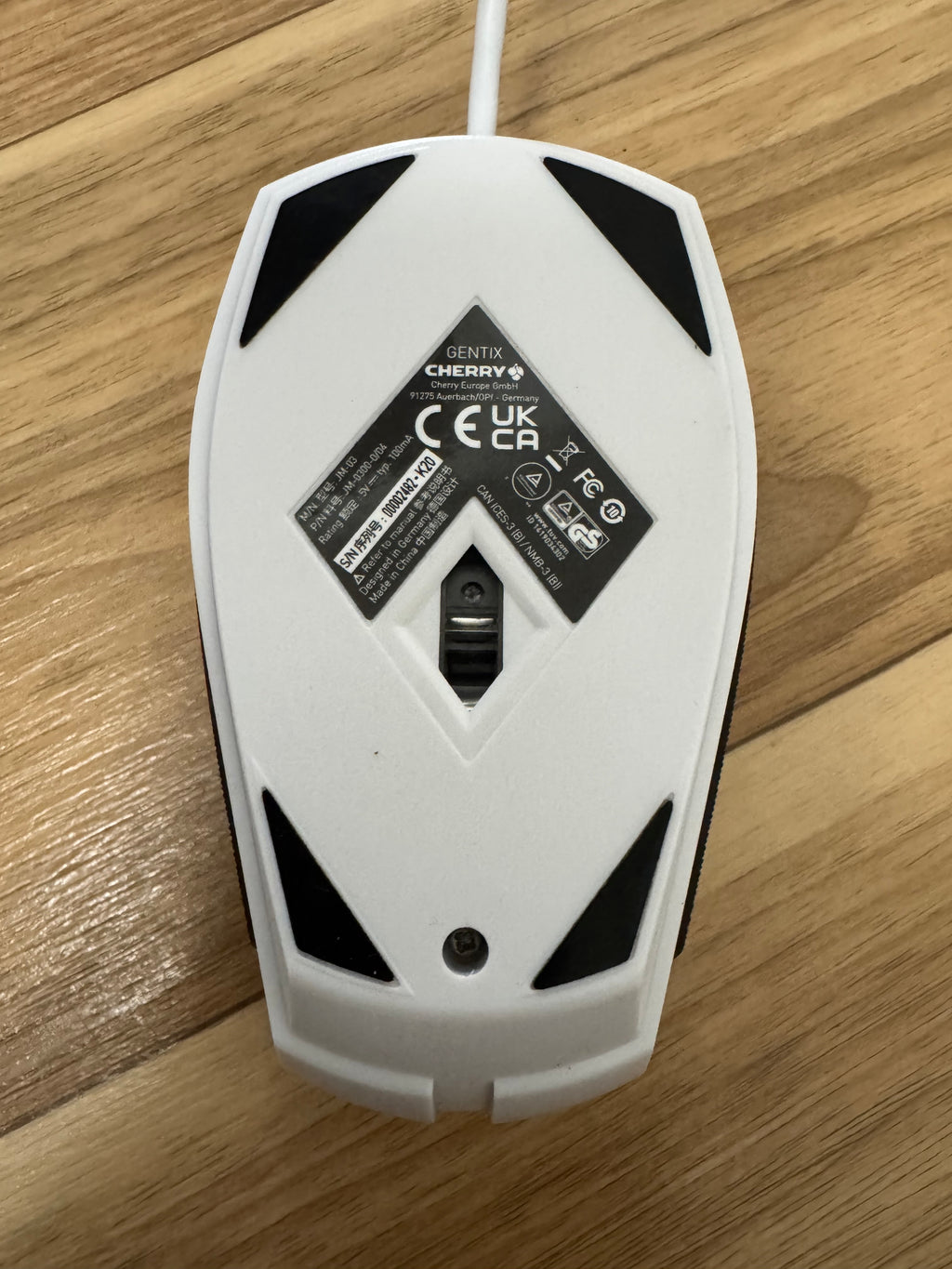 CHERRY GENTIX USB Maus – Weiß, guter Zustand, Standardgröße