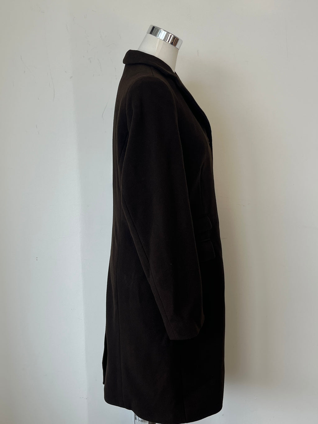 The Newhouse Classic Flausch Wool-Cashmere Coat Brown Size 40 Very Good