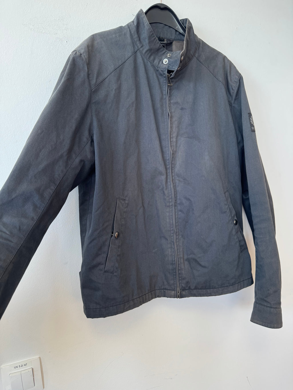 Belstaff Temple Herren Wachsjacke UK 40 Schwarz Zustand Gut