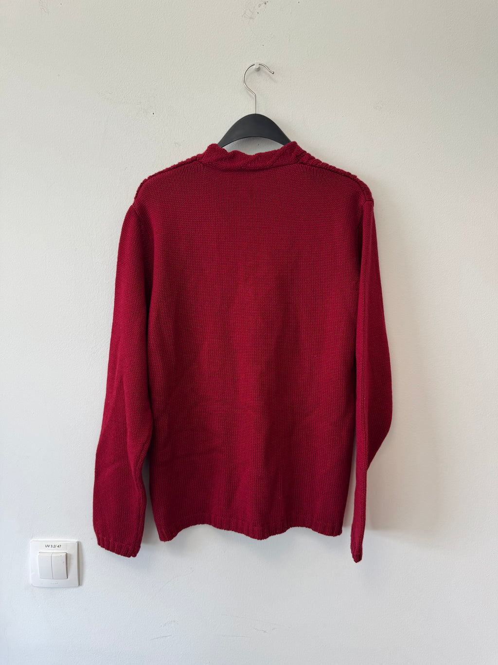 Olsen Women’s V-Neck Sweater | 100% Cotton | Size M | Red | Very Good