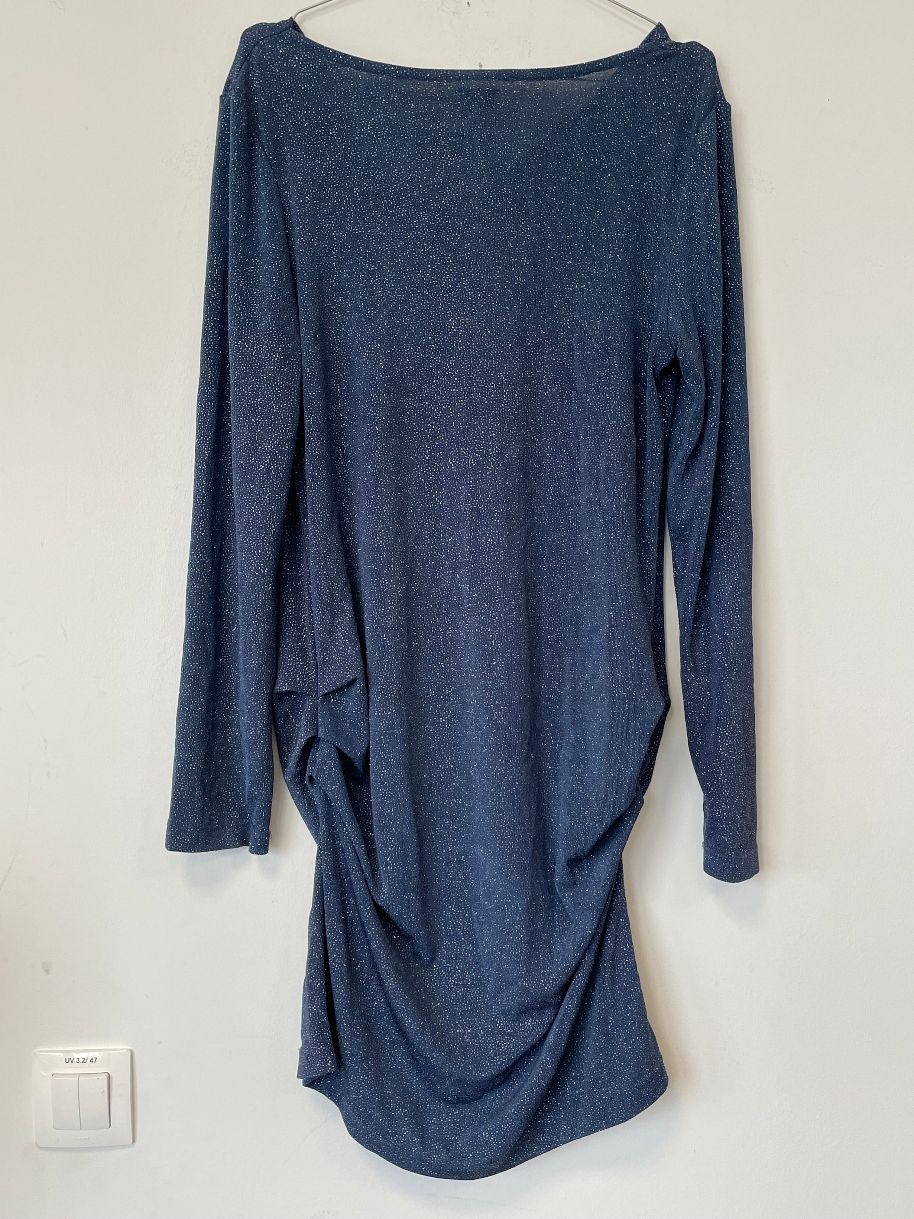 Ane Mone Kleid Navy Glitter, Größe M, Wie Neu