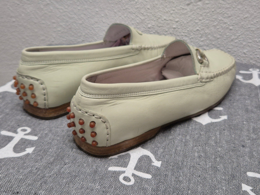 Sioux Damen Leder Mokassins / Loafer, Creme, Gr. 37.5, guter Zustand