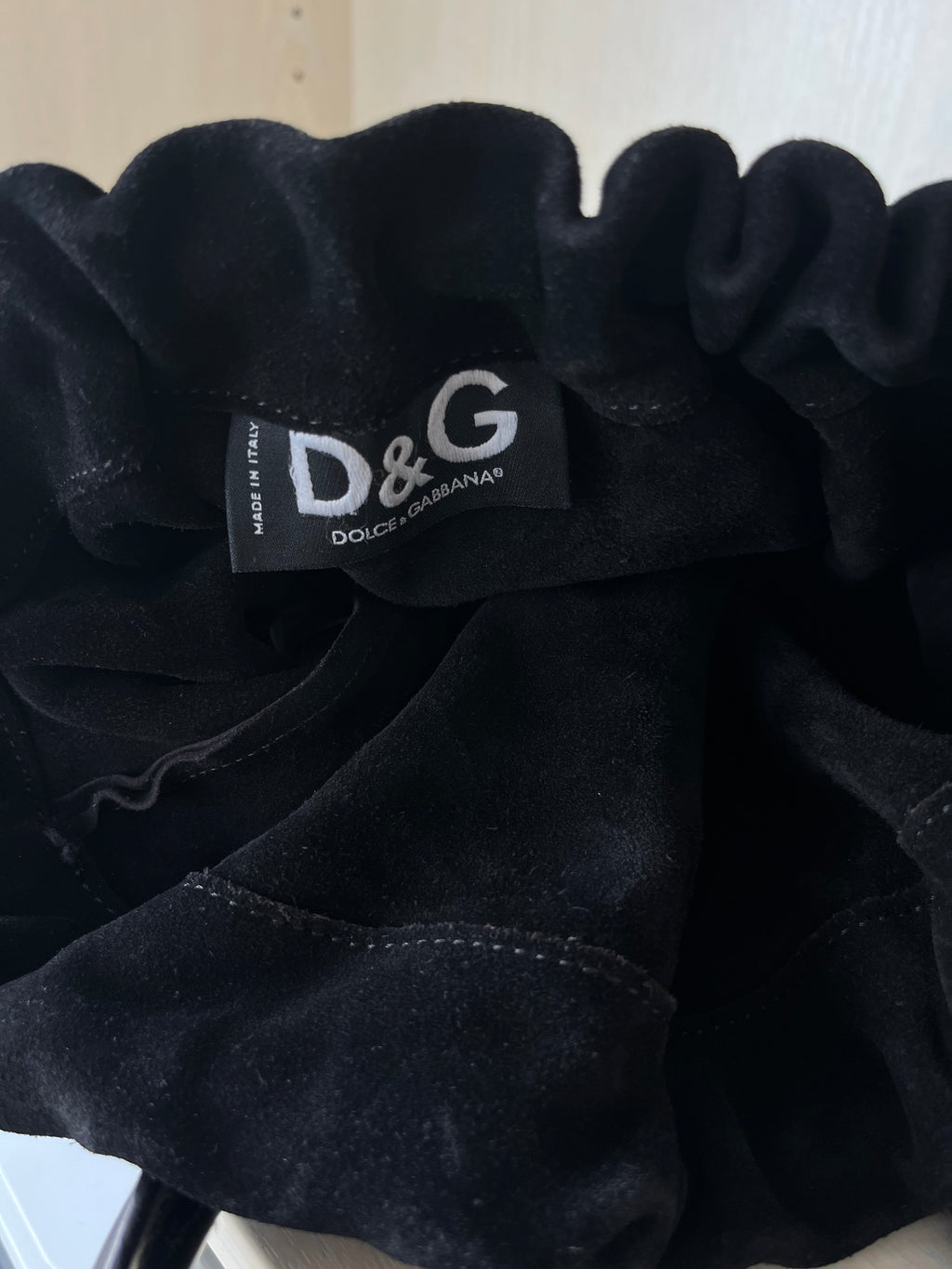 Original D&G „Bondage“ Wildleder Handtasche, 26x22cm, guter Zustand