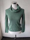 Poster Cowl-Neck Pullover, Italien, Wolle-Kaschmir, Salbeigrün, Gr. XX, Sehr Gut